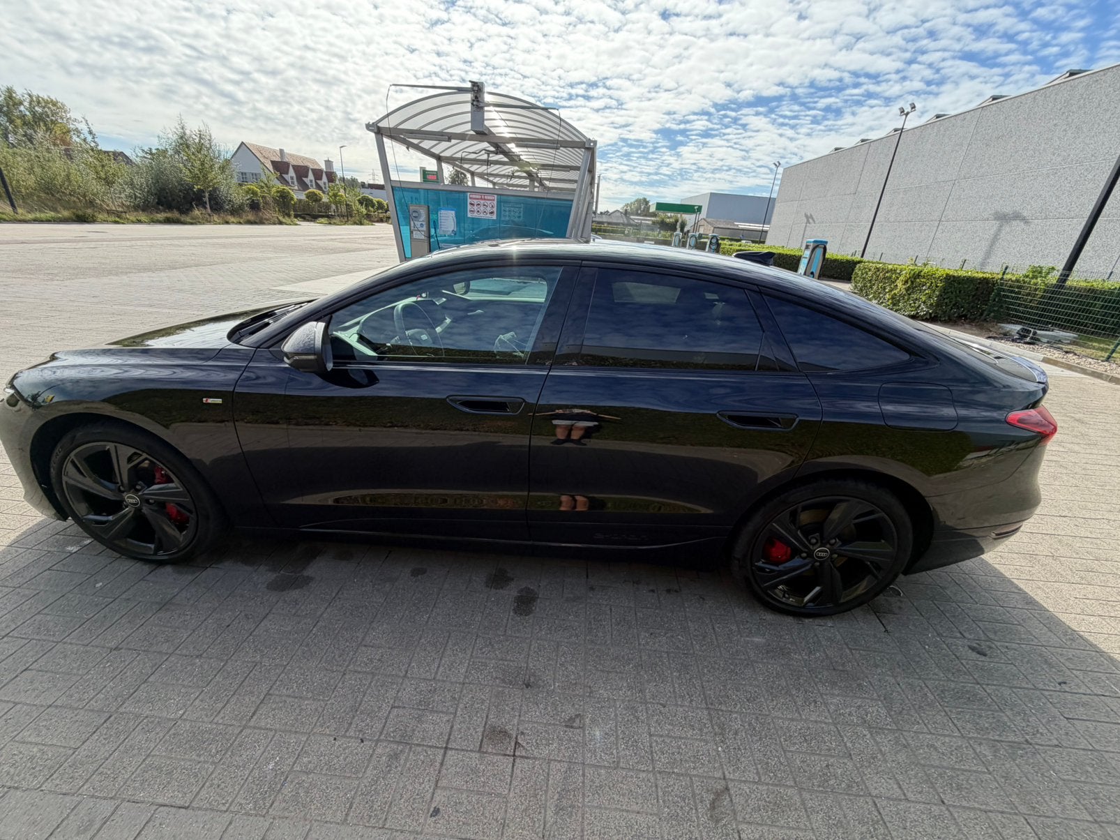 Audi A6 Sportback e-tron performance Corporate S, Auto's, Zwart, Zwart, Leder, Elektrisch