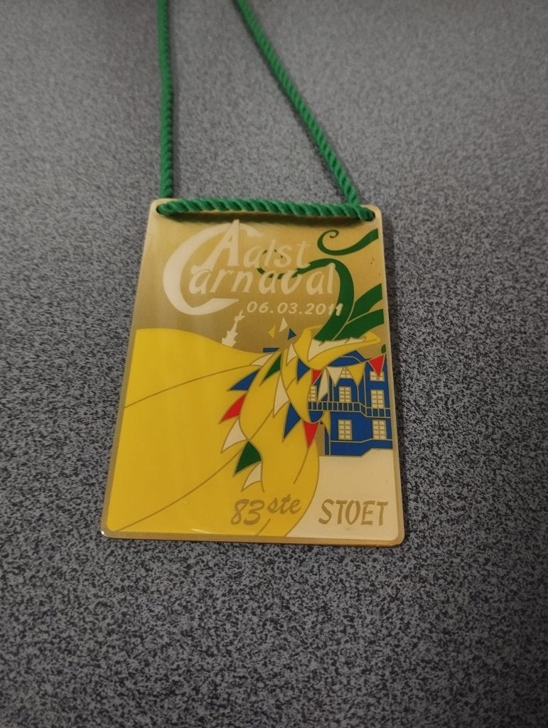 Carnaval medaille Aalst metaal 2011, Enlèvement ou Envoi, Autres matériaux