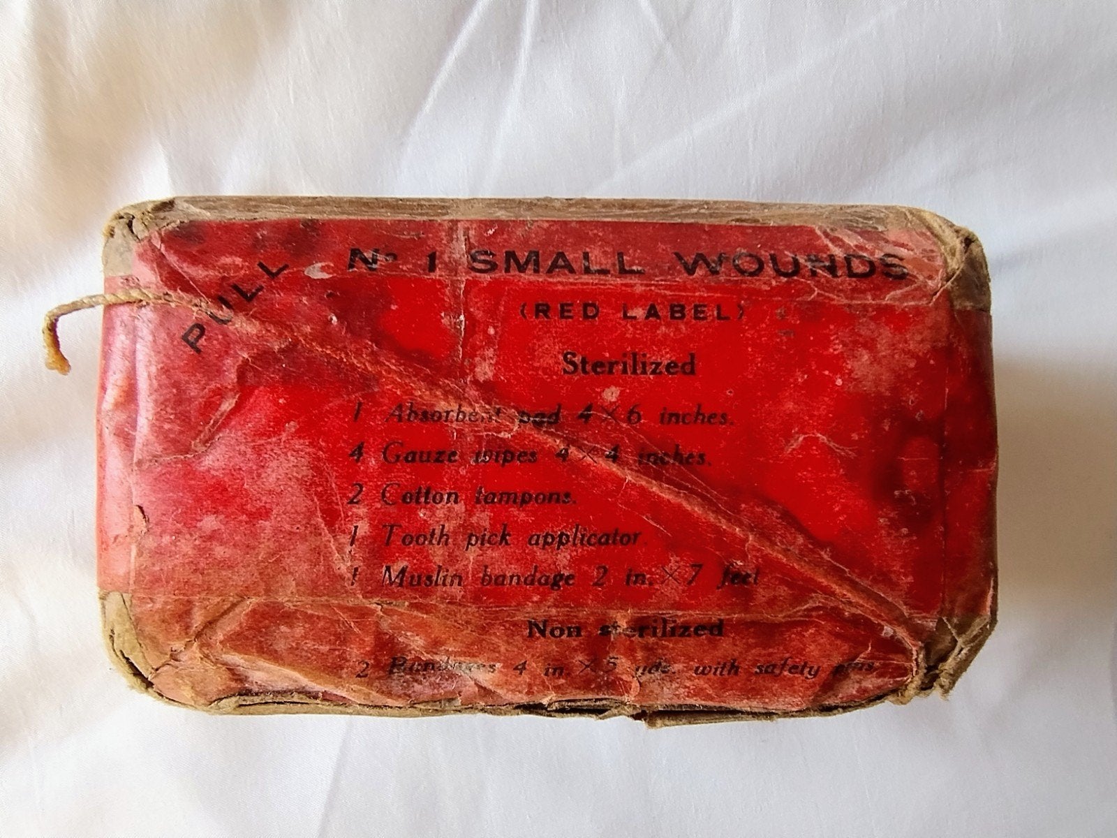 Brits verbandpakket No.1 Small Wounds (Red Label), Ophalen of Verzenden, Landmacht, Overige typen