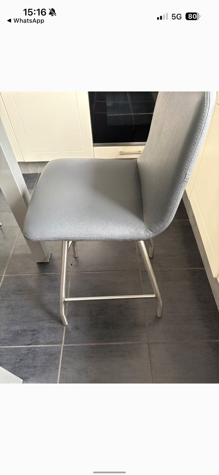 Keukentafel met 4 stoelen, Huis en Inrichting, Ophalen, Kunststof, Gebruikt, Vier