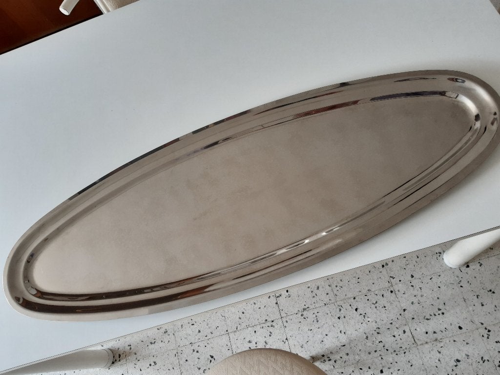 grote inox schotel, Huis en Inrichting, Ophalen, Gebruikt