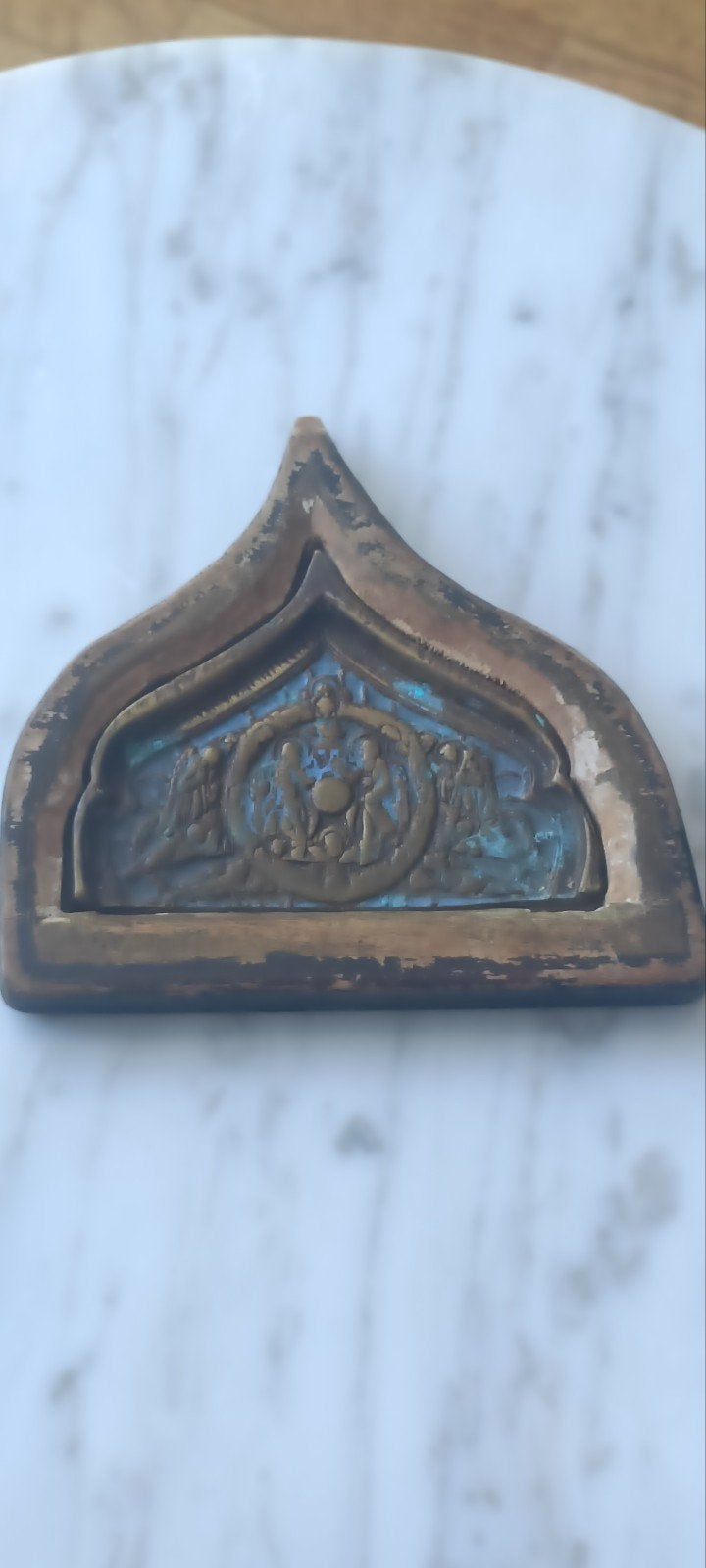Antiek 1800-1850s Rusland Empire Orthodox Christelijk, Ophalen of Verzenden, Brons