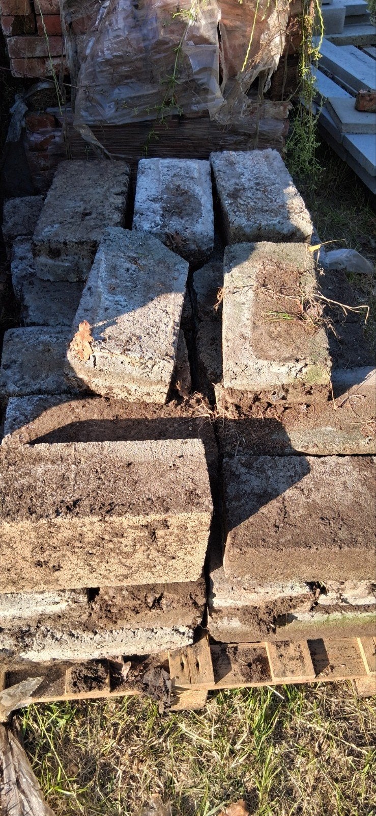Betonstenen  kleine hoeveelheid, Ophalen
