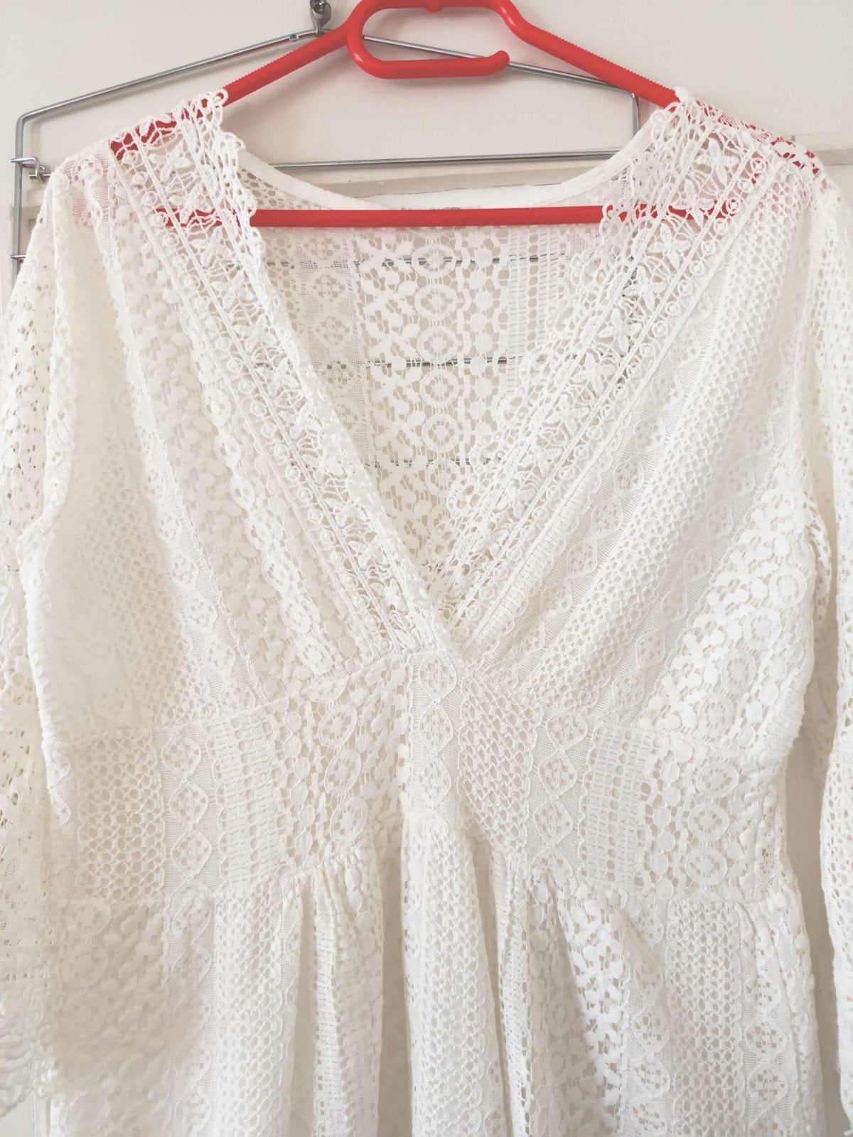 Robe taille L, blanc, Ophalen, Wit