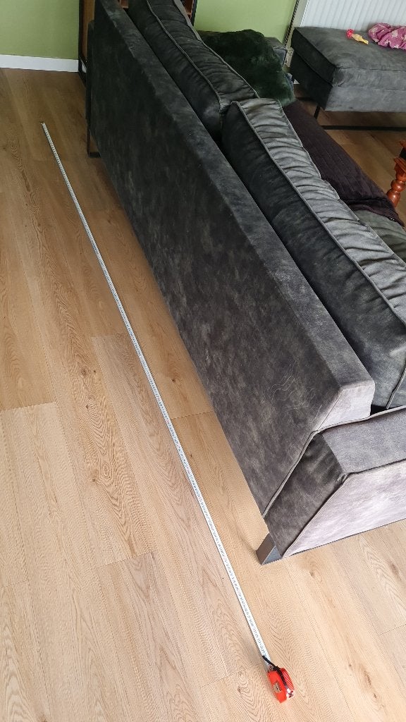 Pancho 3 zits zitbank forest ( antiek Groen ) met poof, Ophalen, 100 tot 125 cm, Driepersoons, Zo goed als nieuw