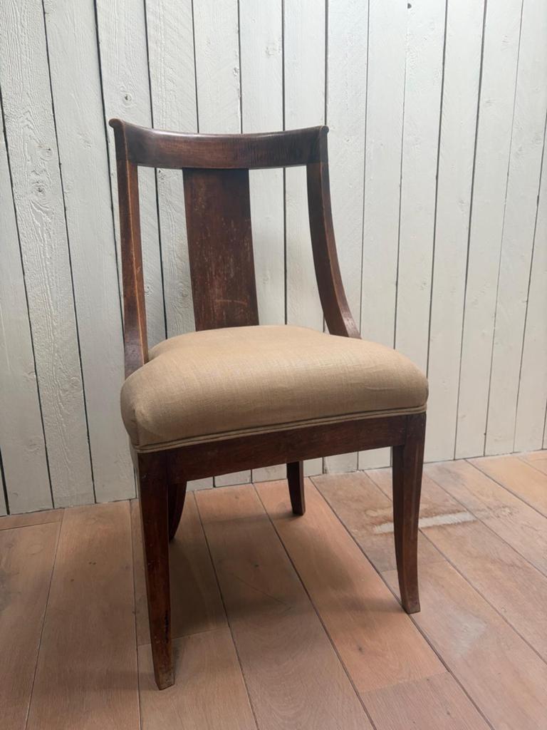 Set van 6 prachtige gondel stoelen in Empire stijl, Huis en Inrichting, Stoelen, Ophalen, Bruin, Empire, Zo goed als nieuw