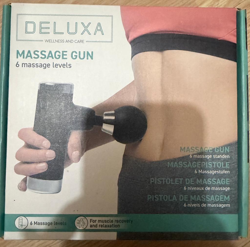 Massage gun met 6 massage standen (nieuw in doos ), Sport en Fitness, Ophalen, Nieuw, Apparaat