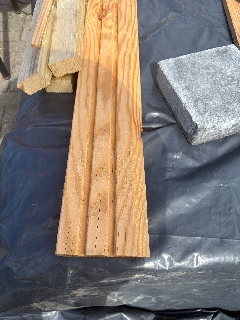 Lot Douglas  hout Design- Triple- Deens Profiel 125 stuks, Jardin & Terrasse, Palissades, Neuf, Moins de 1 mètre, 3 à 6 mètres
