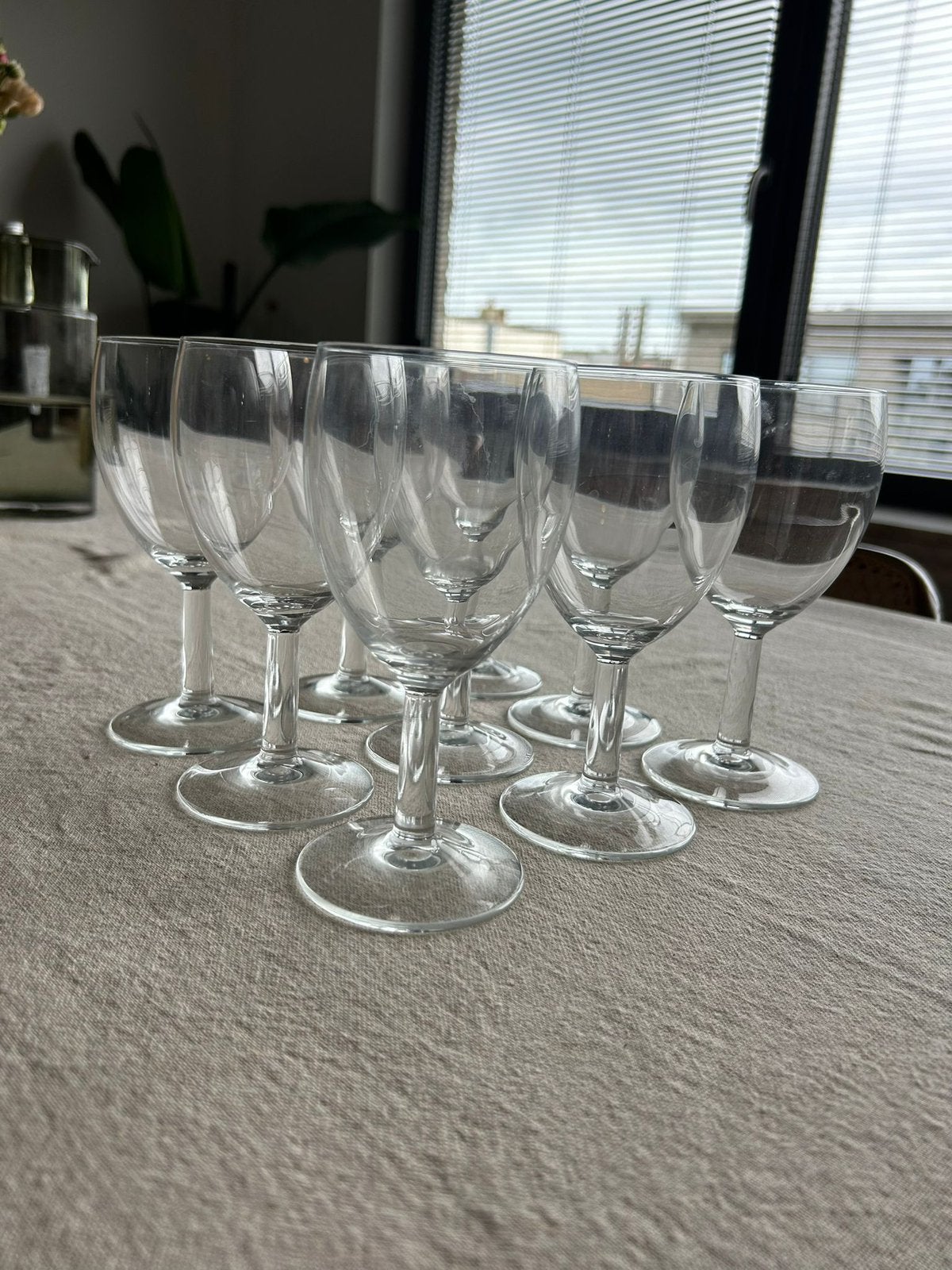 Wijnglazen 9 stuks, Ophalen, Zo goed als nieuw