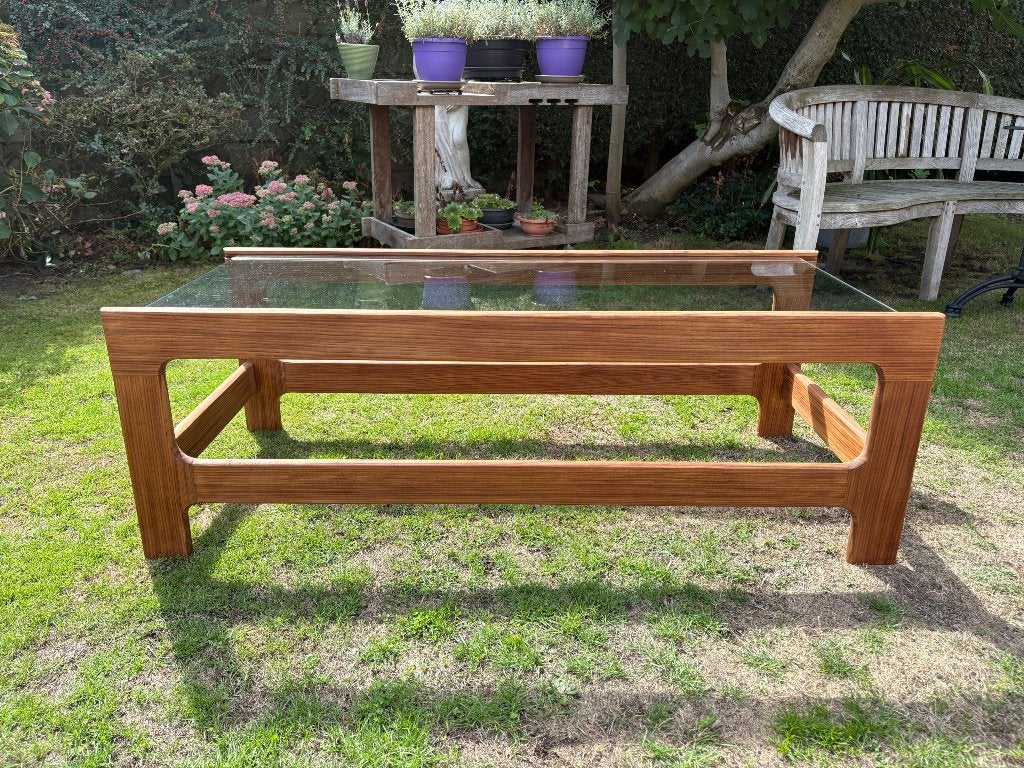 Vintage salontafel, Ophalen, Gebruikt, 100 tot 150 cm, Vintage