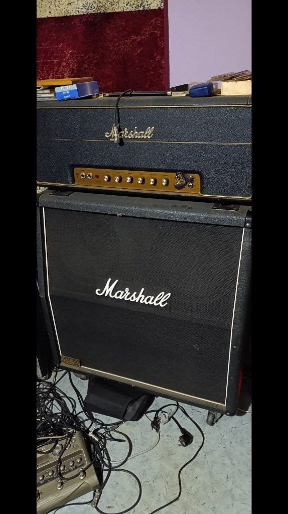 Tête d'ampli Marshall mk 2 -  100 watts  + cabinet  jcm900, Musique & Instruments, Enlèvement, Utilisé, Guitare, 100 watts ou plus