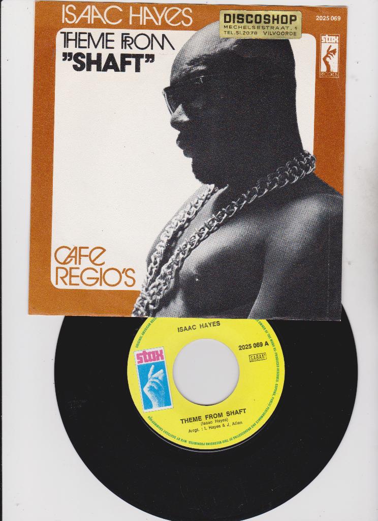 Isaac Hayes – Theme From Shaft   1971   FUNK, Single, Comme neuf, 1970 - 1979, 7 pouces
