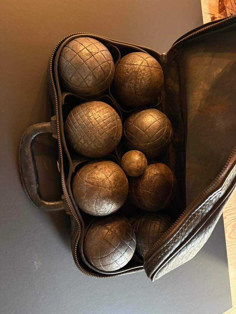Oude set jeu de boules / petanque, Antiek en Kunst, Verzenden