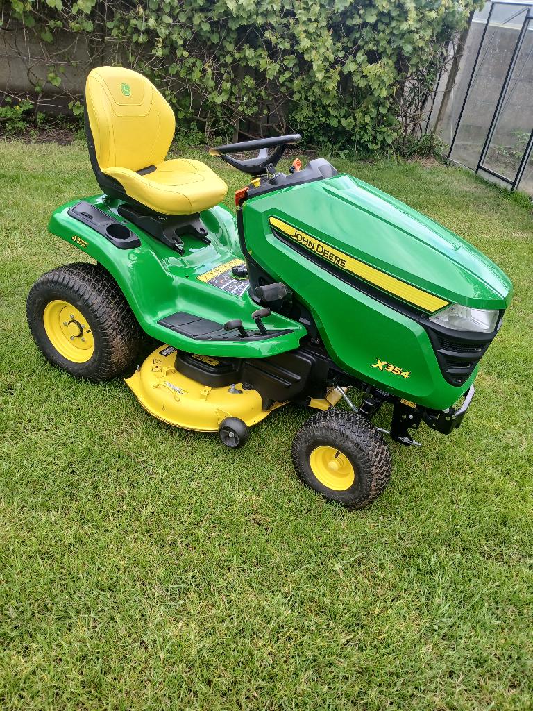 John Deere X354 AWS Zitmaaier  65u – Nieuwstaat – 4WS, Tuin en Terras, Zitmaaiers, Ophalen, John deere, Mulchfunctie, Zo goed als nieuw