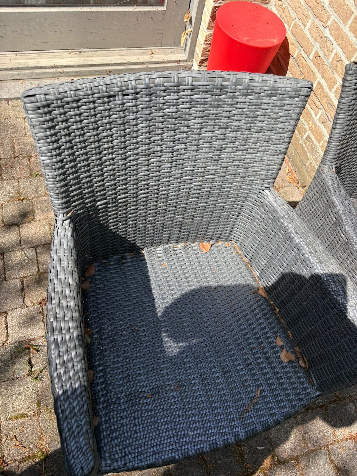 Wicker tuinstoelen 4 stuks, Tuin en Terras, Tuinstoelen, Ophalen, Gebruikt, Wicker