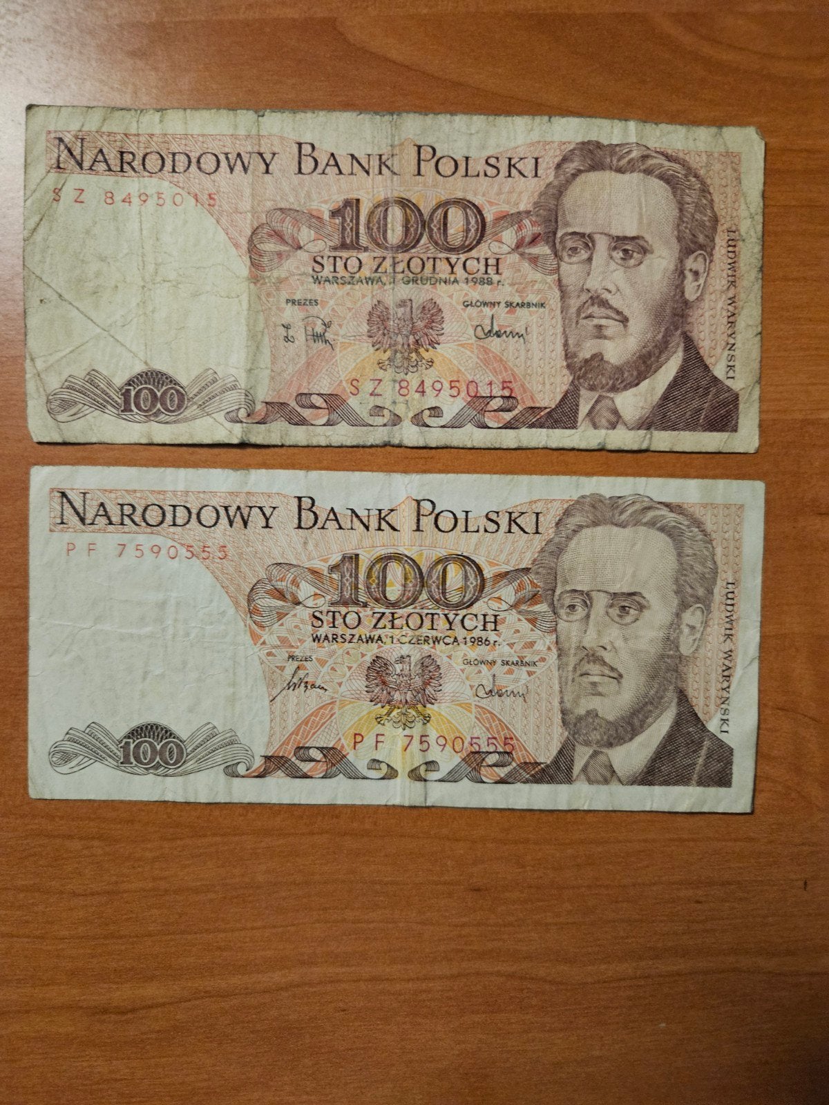 Lot de 2 paires de 100 zlotys polonais, Enlèvement ou Envoi, Pologne, Série