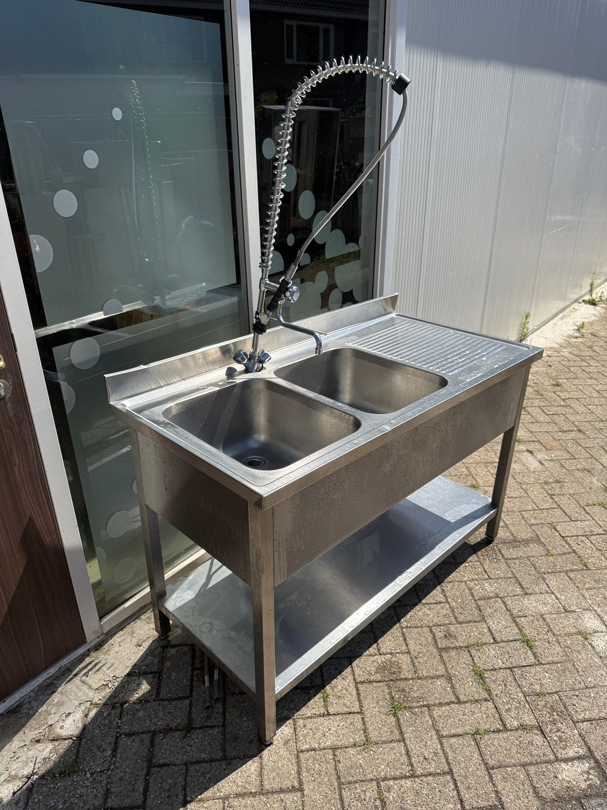 RVS Spoelbak met Dubbele Bak douche Kraan - Horeca Kwalitei, Articles professionnels, Horeca | Équipement de cuisine, Enlèvement