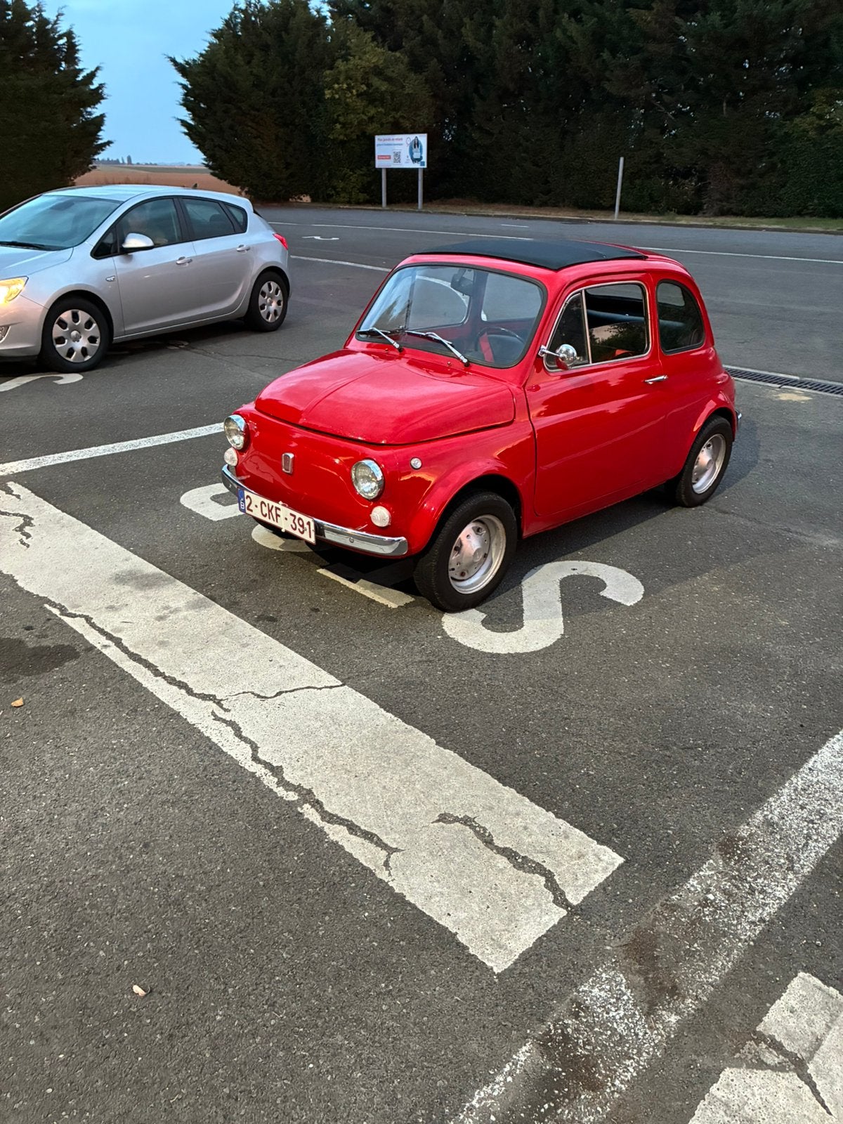 Fiat 500 R 1973, Autos, Fiat, Rouge, Achat, 599 cm³, Cabriolet