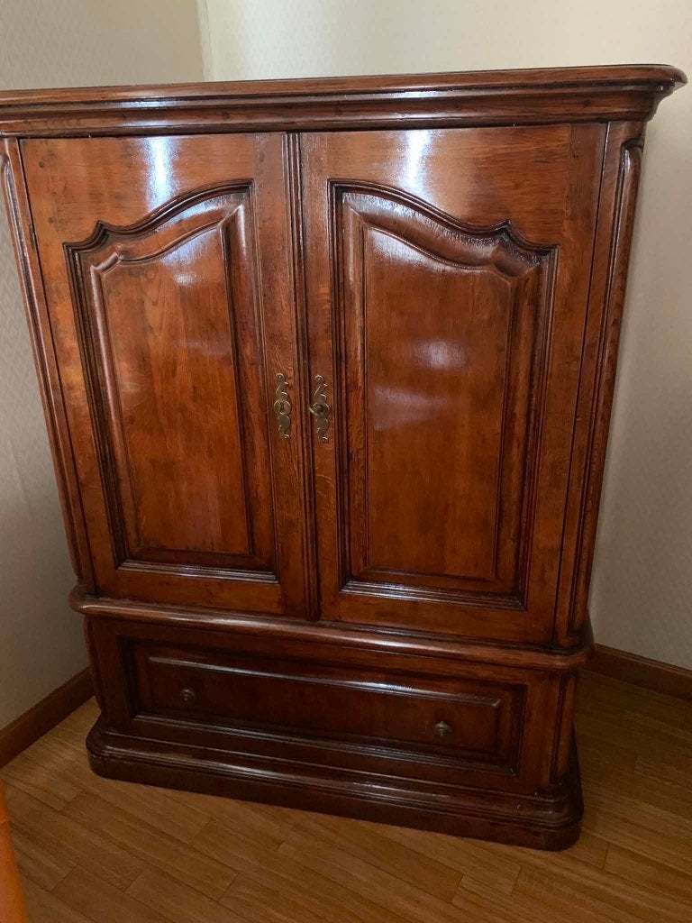 TV KAST NOTENHOUT LOUIS XV, Ophalen, Gebruikt, 75 cm of meer, 100 tot 150 cm