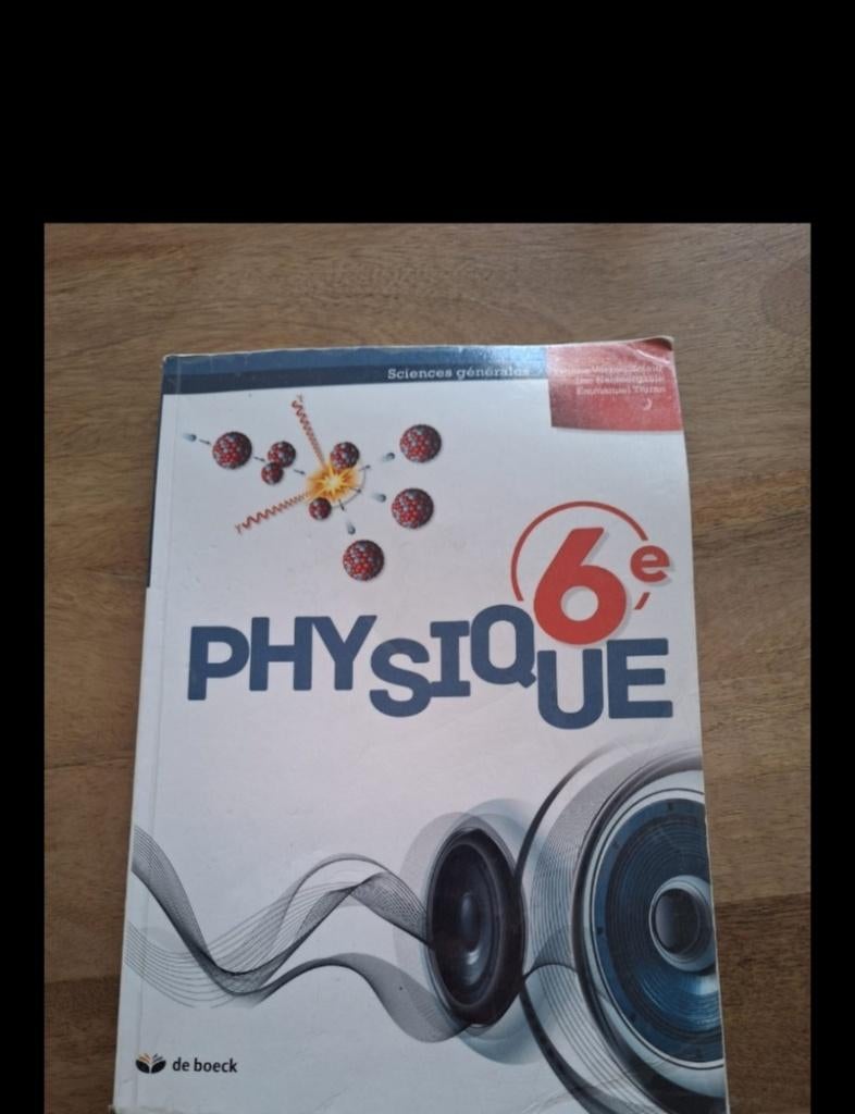 Livre de physique 6e secondaire, Enlèvement, Secondaire, Physique