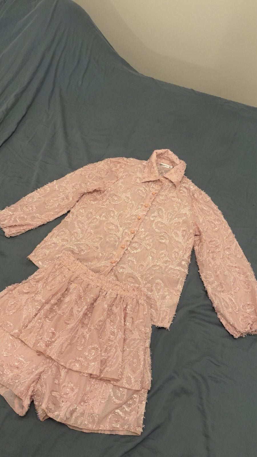 Hemdje + rokshort, Ophalen, Nieuw, Knielengte, Roze