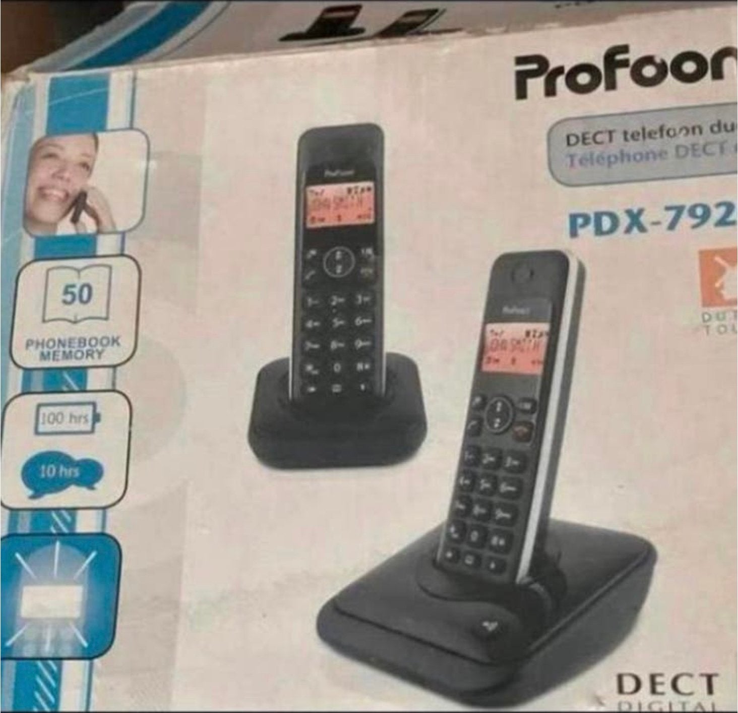 NIEUWE PROFOON MET 2 TOESTELLEN/HANDSETS,HANDIG !!!!, Enlèvement ou Envoi, Neuf, 2 combinés