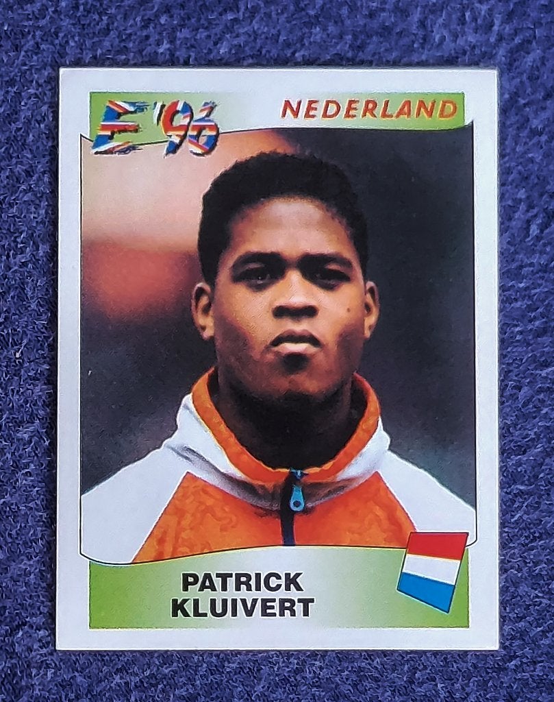 Panini sticker card voetbal ' EK Euro 1996 - P. Kluivert ', Ophalen of Verzenden, Nieuw, Sticker