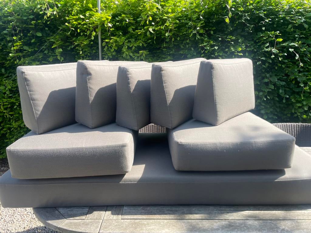 Volledige set kussens voor lounge tuinmeubelen, Huis en Inrichting, Zetels | Zetels, Ophalen, Kunststof, 150 tot 200 cm, Driepersoons