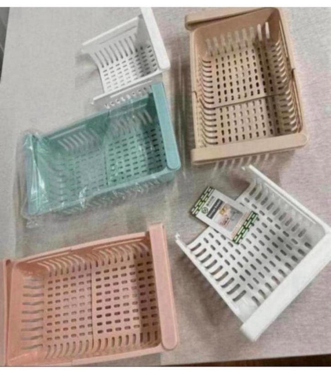 Lot de 5 paniers de rangement réglables pour réfrigérateur., Electroménager, Réfrigérateurs & Frigos, Enlèvement ou Envoi, Neuf