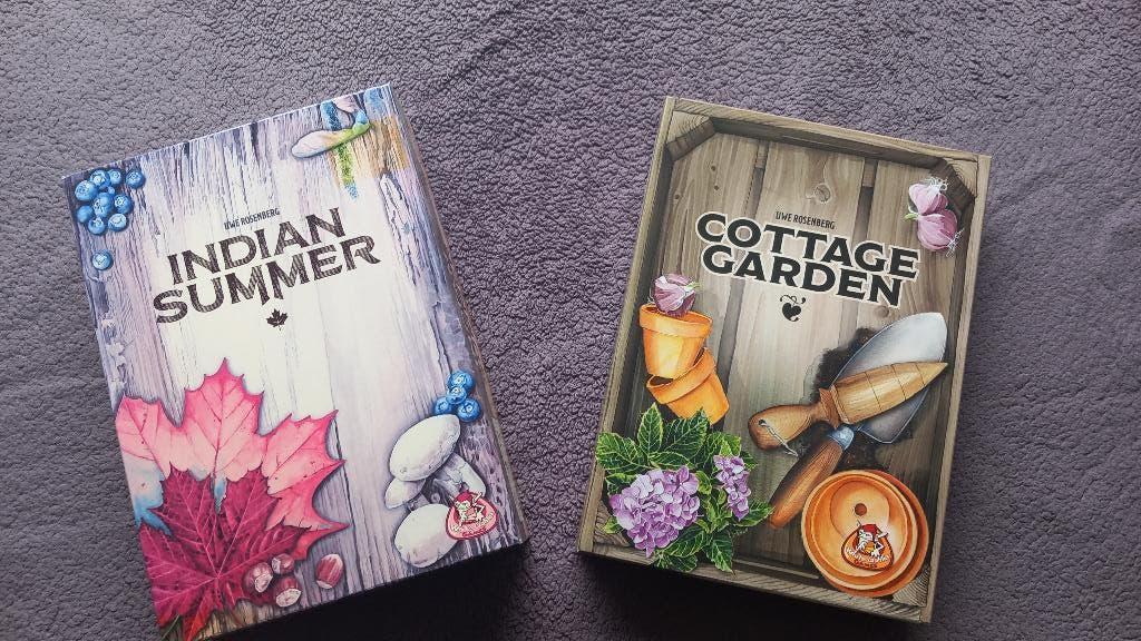 Boardgame: SET van 2 INDIAN SUMMER & COTTAGE GARDEN, Hobby en Vrije tijd, Gezelschapsspellen | Bordspellen, Een of twee spelers