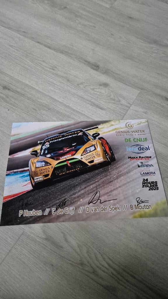24 hours zolder 2025 poster met handtekening Houben, Mouton,, Verzamelen, Ophalen of Verzenden, Zo goed als nieuw