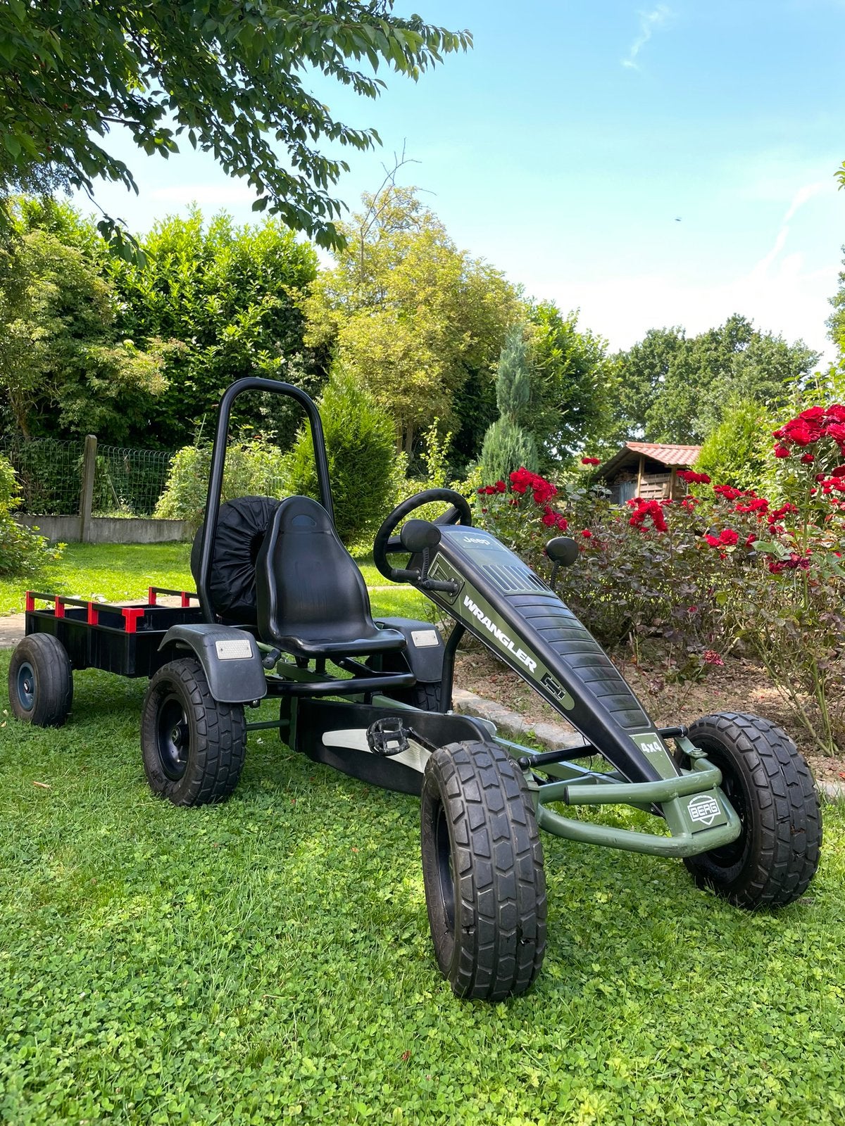 Go-cart Berg JEEP met aanhangwagen, Kinderen en Baby's, Ophalen, Gebruikt, Berg, Vrijloopautomaat