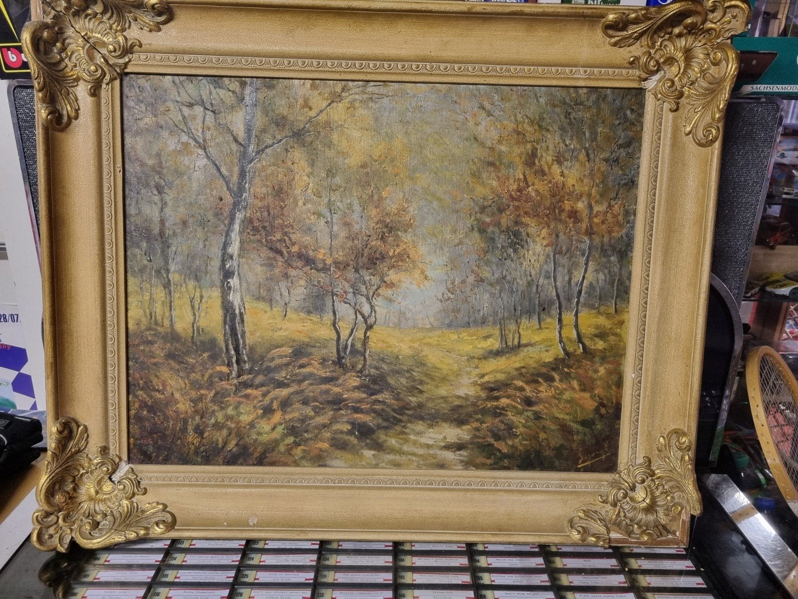 tres beau tableau dejongh peintre spadois, Enlèvement, Paysage, Toile