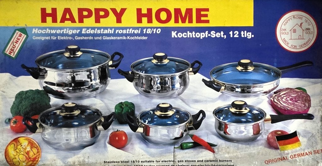 Kookpotten set 12 delig., Huis en Inrichting, Keuken | Potten en Pannen, Ophalen of Verzenden, Zo goed als nieuw, Pannenset