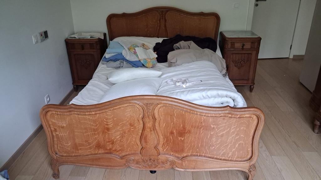 Chambre à coucher complète en chêne., Enlèvement, Comme neuf, Deux personnes, Belles années
