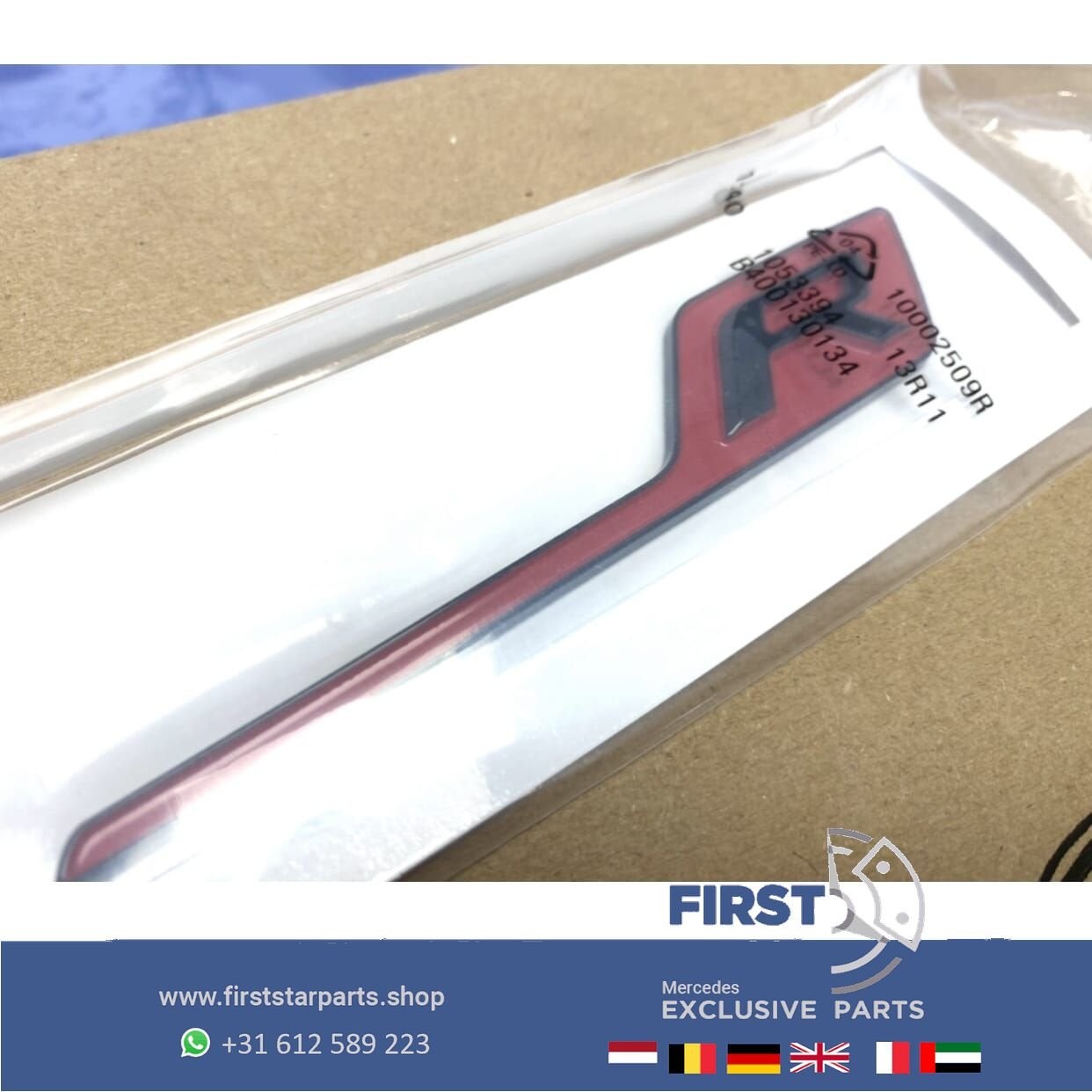 W190 R LOGO EMBLEEM C190 R190 GT GTC GTS GTR X290 GT63R BADG, Utilisé, -, -, Enlèvement ou Envoi