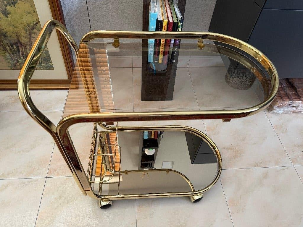 Serveerwagen, Huis en Inrichting, Tafels | Sidetables, Ophalen, Gebruikt, Glas