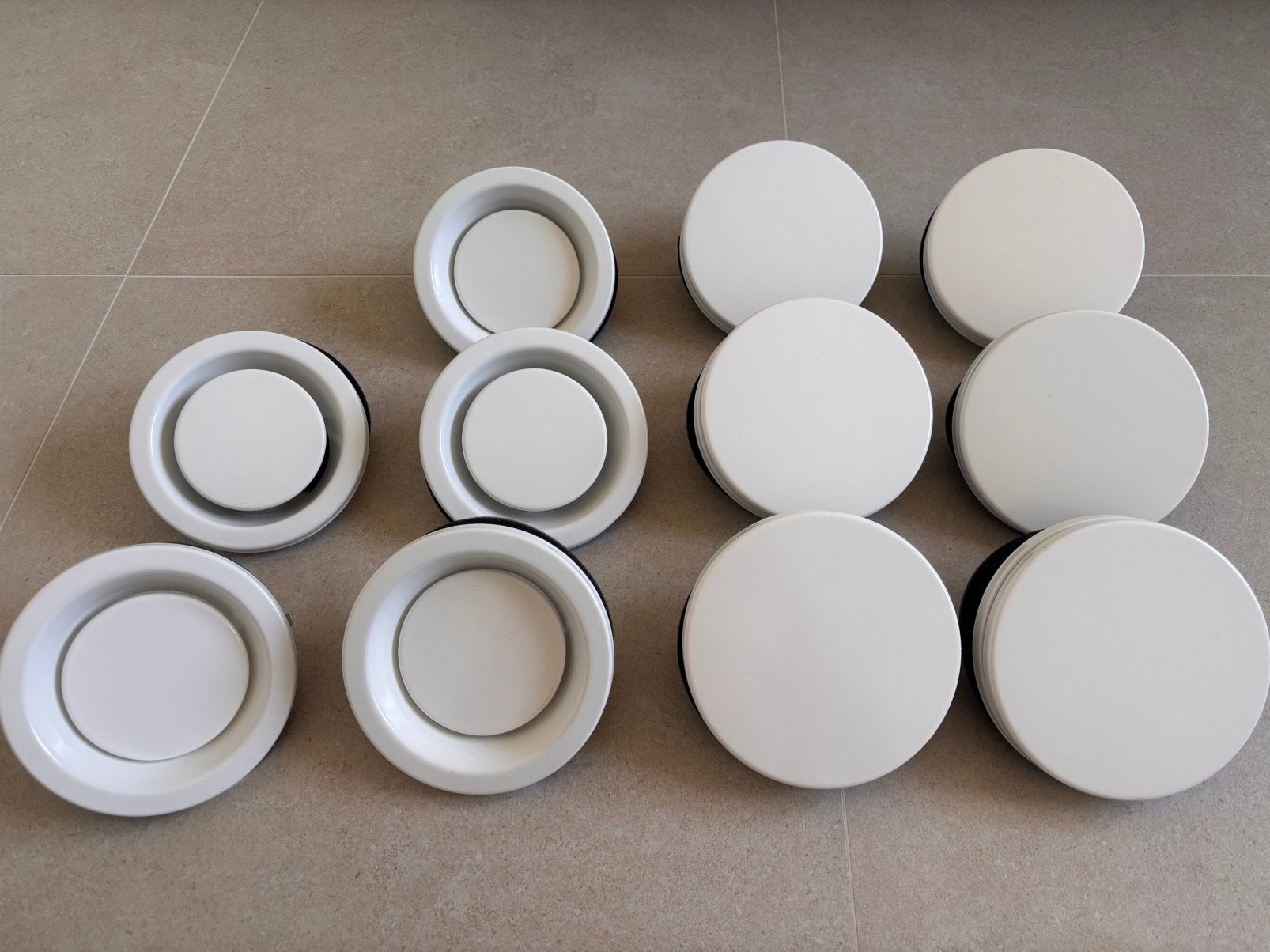 Lot de 11 bouches de ventilation Ø125 mm réglables VMC, Bricolage & Construction, Ventilation & Extraction, Enlèvement ou Envoi