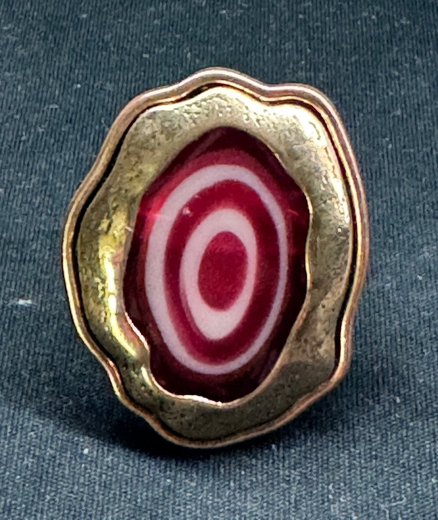 Antieke ring 1940-50, Handtassen en Accessoires, Ophalen of Verzenden, Overige materialen, Ring