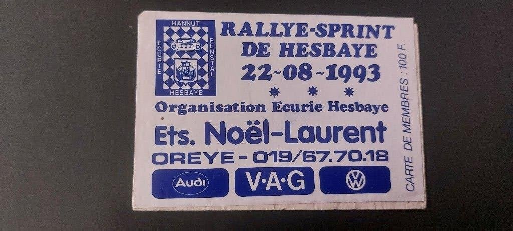 Sticker autocollant rally hesbaye audi golf, Envoi, Utilisé