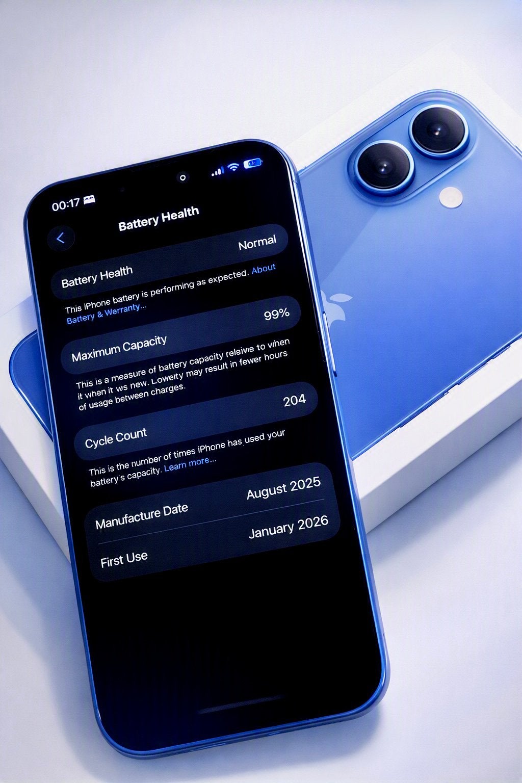 iPhone 16 128 Go Bleu – Excellent état, Telecommunicatie, Ophalen, 99 %, 128 GB, Blauw