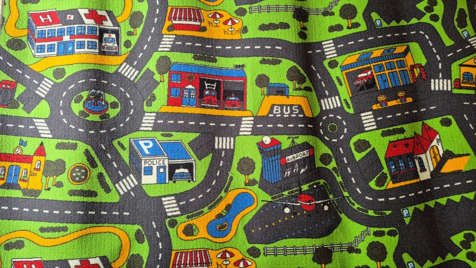 Speelmat auto stad groot 200 x 200 cm - prima staat, Ophalen, Zo goed als nieuw