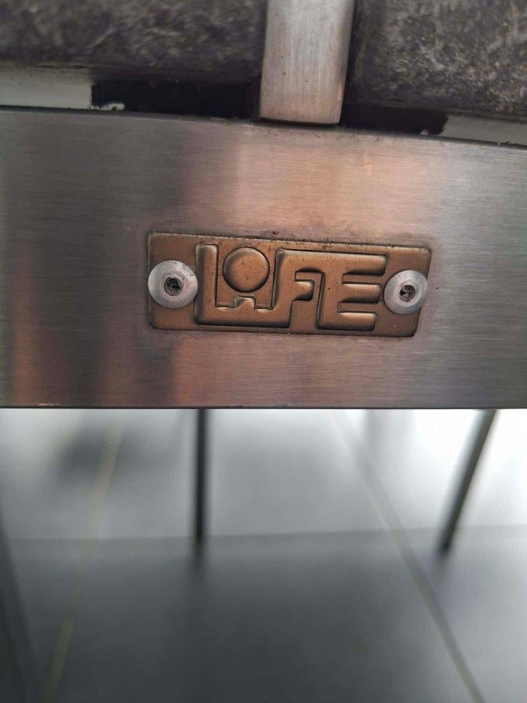 tuintafel + 8 stoelen, Ophalen, Gebruikt, Vierkant, Rvs