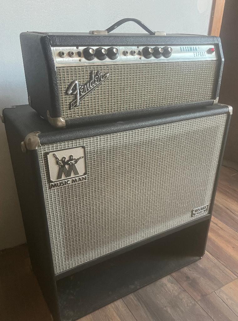 Fender Bassman Export Silverhead Amp 1969+ Music Man Cab, Muziek en Instrumenten, Versterkers | Bas en Gitaar, Gebruikt, Gitaar