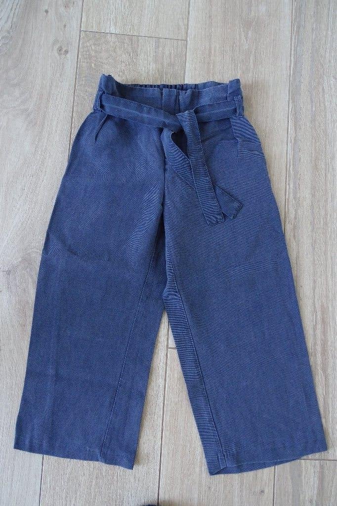 Donkergrijze losse zomerbroek Zara maat 134, Broek, Gebruikt, Meisje, Ophalen of Verzenden