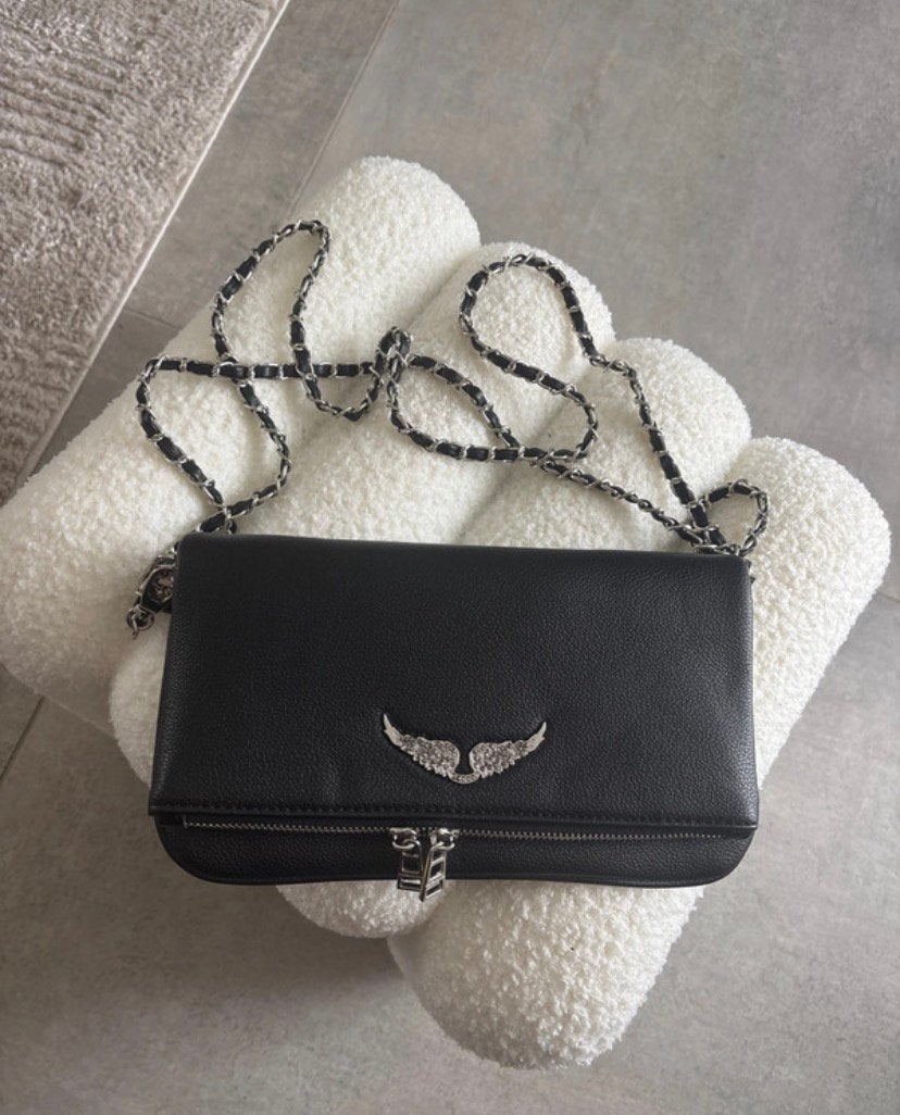 Zadig & voltaire tas zilver, Handtassen en Accessoires, Ophalen of Verzenden, Zo goed als nieuw, Zwart, Handtas