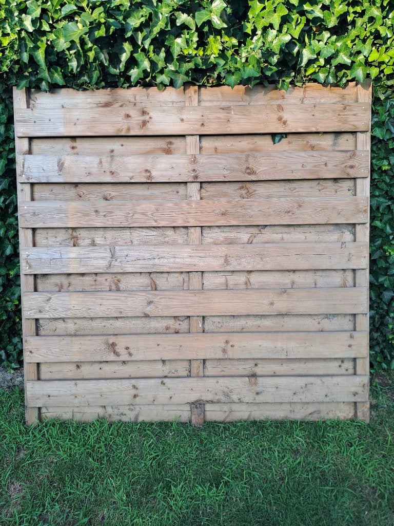 Houten tuinscherm, Tuin en Terras, Ophalen, 150 tot 200 cm, Zo goed als nieuw, 150 tot 200 cm