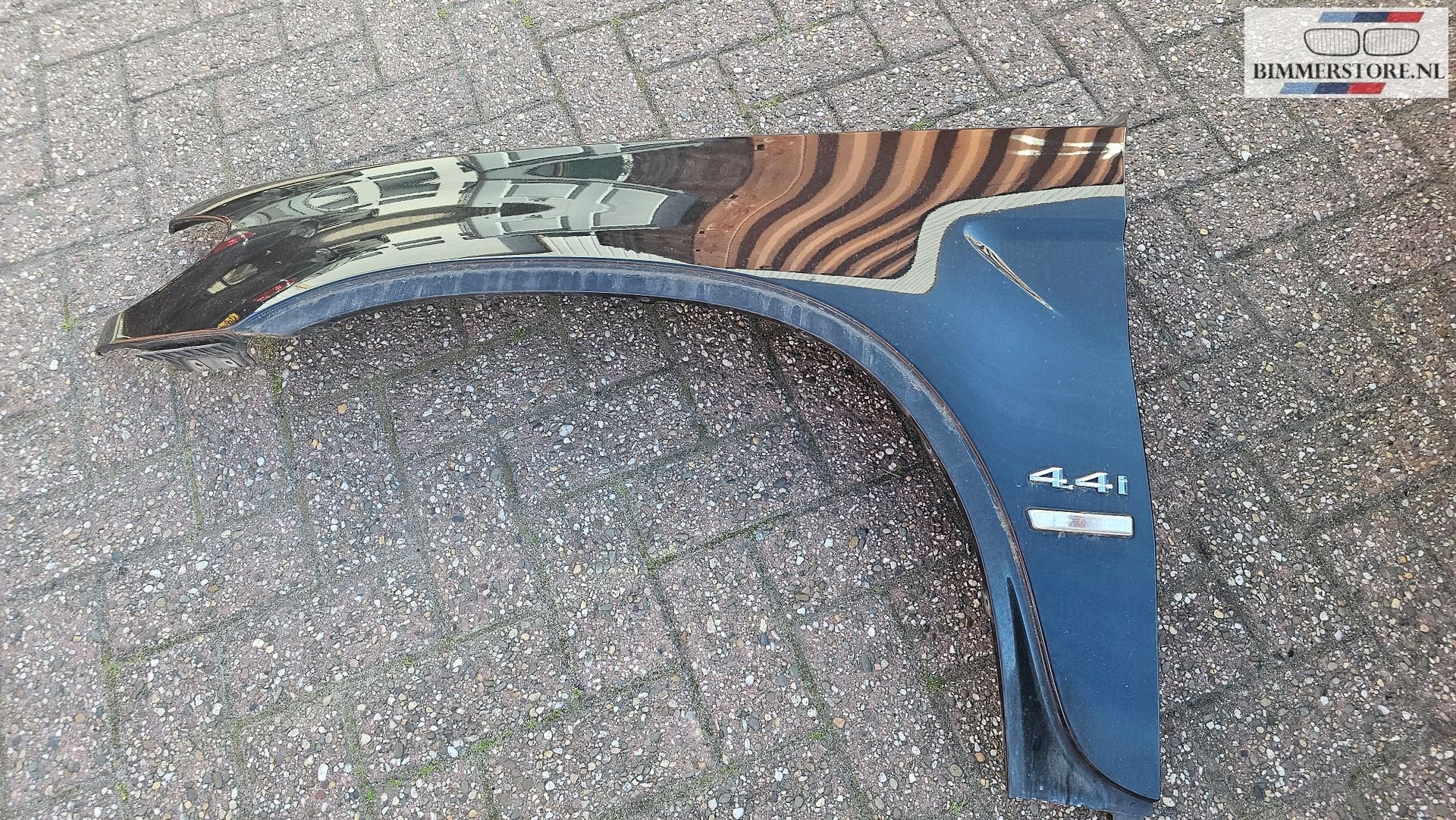 Voorscherm spatbord linksvoor BMW X5 serie E53 kleur Cosmos, Gebruikt, -, Links, Ophalen of Verzenden