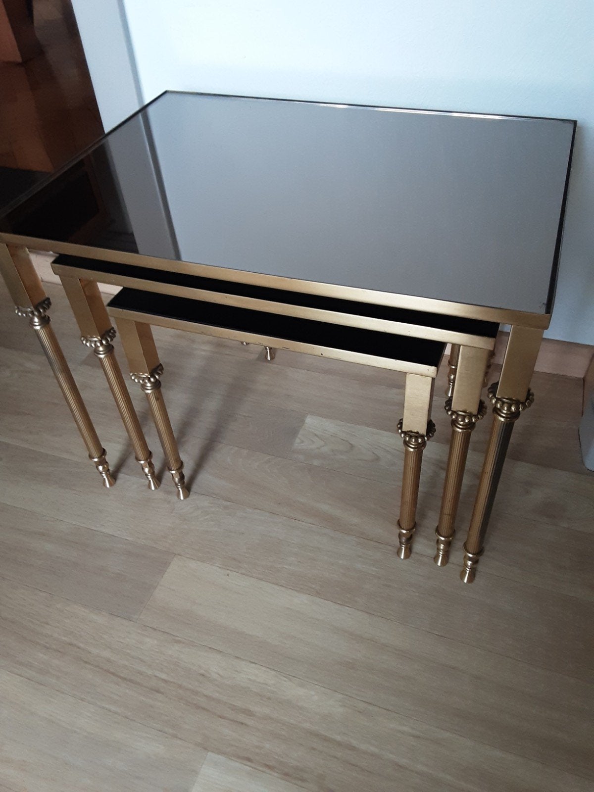 Vintage salontafels  ! Onder elkaar passend  jaren 70 ?, Ophalen, Gebruikt, Vintage, Glas