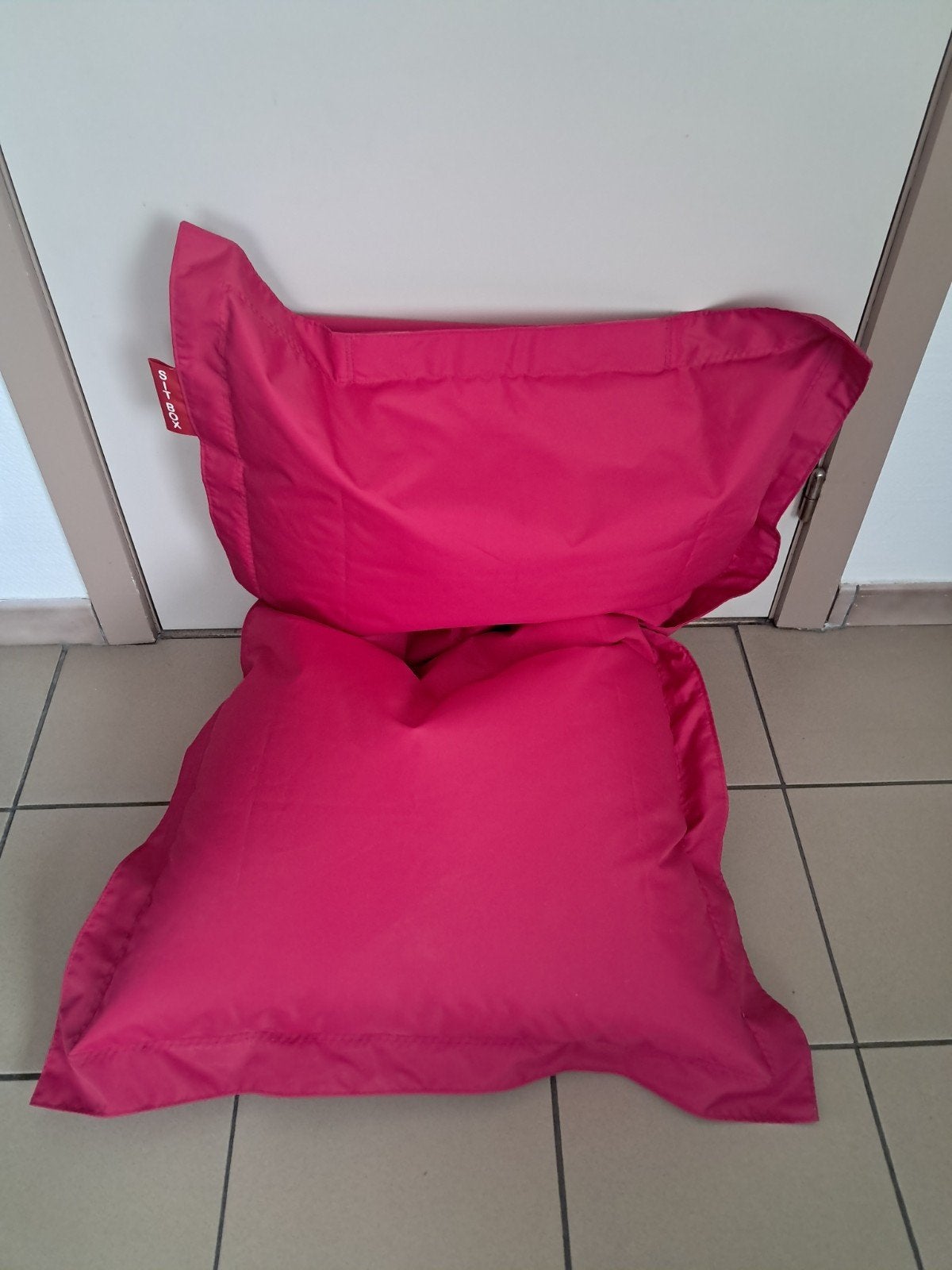 Roze zitzak, Maison & Meubles, Sièges-poires, Enlèvement, Utilisé, Rose, Pouf